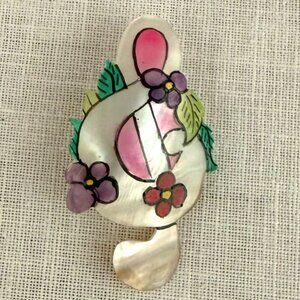 Handmade Treble Clef Brooch Hat Pin Hair Clip Musical Boho Art To Wear